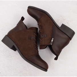 M. DASZYŃSKI Bottines isolées en daim marron pour femmes M.Daszyński MR2458-7 brun 3