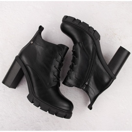 M. DASZYŃSKI Bottines noires à talons hauts pour femmes M.Daszyński SA218-8 le noir 3