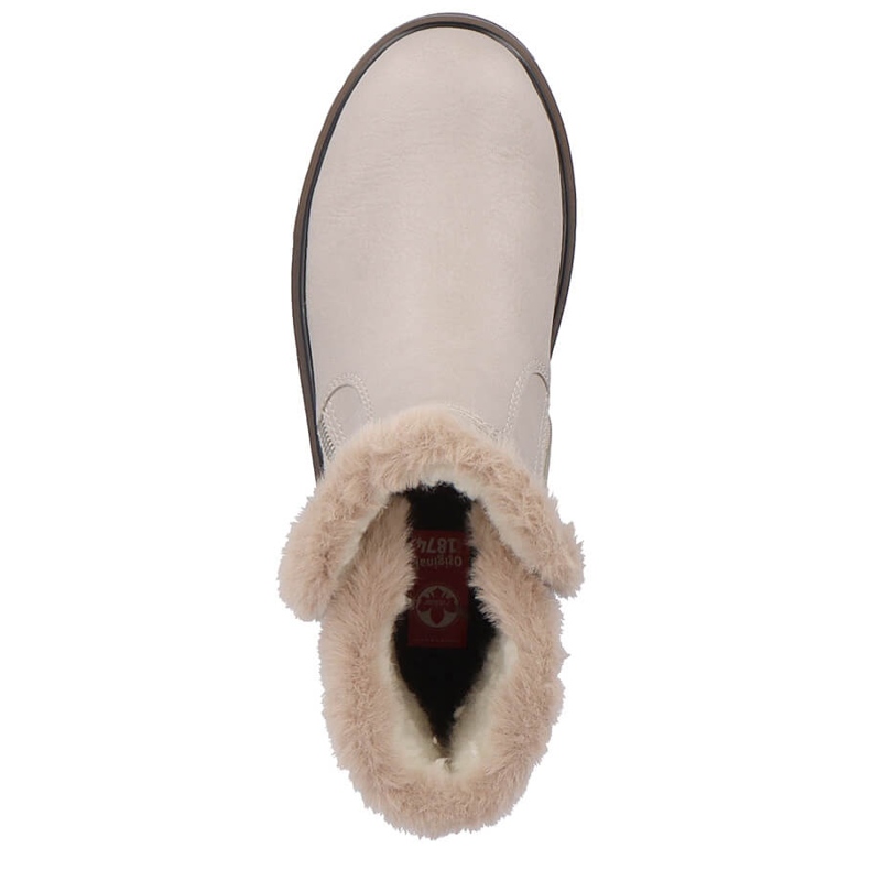 Bottes femme beiges avec fourrure Rieker Y3481-60 2 Bottes femme beiges avec fourrure Rieker Y3481-60 2