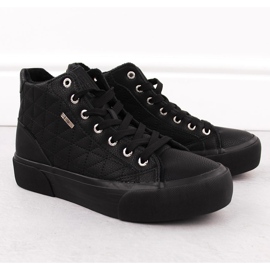 Baskets isolées matelassées noires Big Star OO274A480 le noir 2