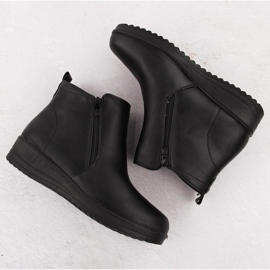 Bottines noires surélevées et confortables pour femmes Filo Donna Z24-37 2