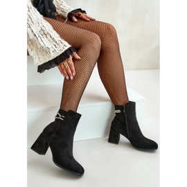 Bottines isolées pour femmes à talon haut, Eco Daim, noir Saivia le noir 10