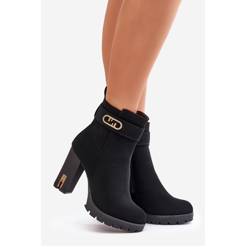 Bottines isolées pour femmes avec fermeture éclair, Noir Narielis le noir 1