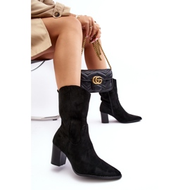 Diamantique Bottes de cowboy pour femmes sur le poste éco-eco-noir le noir 4