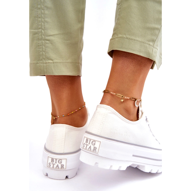 Baskets Plateforme Tissu Big Star LL274150 Blanc 3
