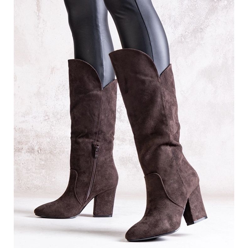 Bottines Amare à talons marron brun 2