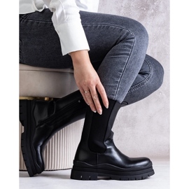 Bottines noires à semelle massive Naema le noir 1