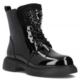 Filippo DBT6568/24 Bk bottes plateforme en cuir, noir 2