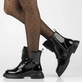Filippo DBT6568/24 Bk bottes plateforme en cuir, noir 9