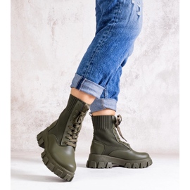 Bottes vertes à tige flexible de Zogba 1