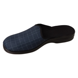 Befado chaussons à carreaux homme 089M423 bleu marine 1