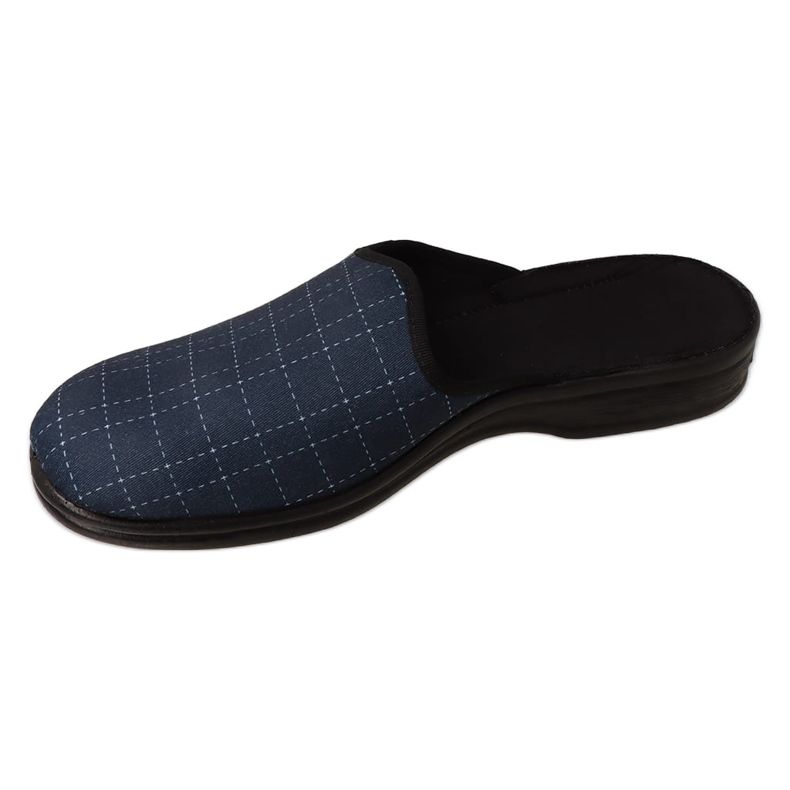 Befado chaussons à carreaux homme 089M423 bleu marine 1