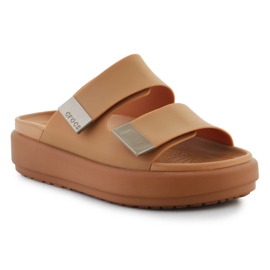Crocs Brooklyn Luxe Sandal 209586-2U3 tongs brun 1
