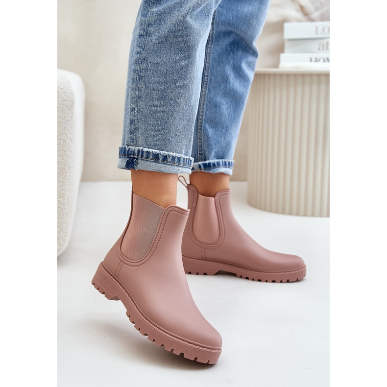 Bottines en caoutchouc femme avec empiècements élastiques, rose sale Ciariel 2 Bottines en caoutchouc femme avec empiècements élastiques, rose sale Ciariel 2