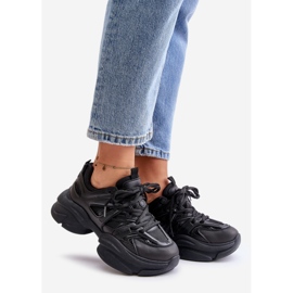 Baskets Femme Sur Semelle Massive, Noir Amoserna 1