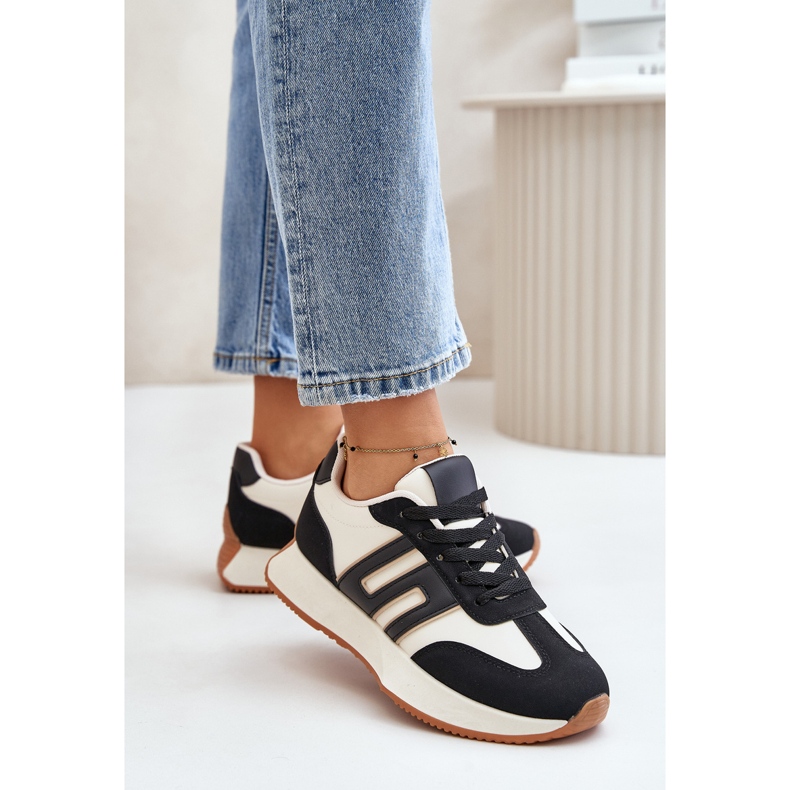 Baskets pour femmes, chaussures de sport sur la plateforme, Thari noir 2