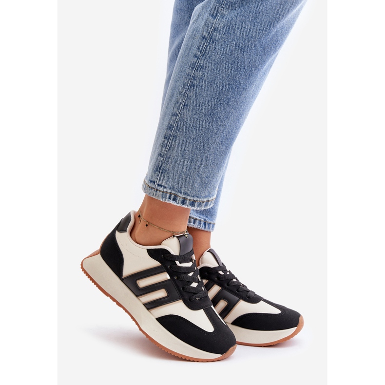 Baskets pour femmes, chaussures de sport sur la plateforme, Thari noir 1