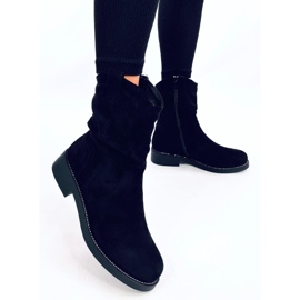 Vashtis Bottines plates en daim noir le noir 2