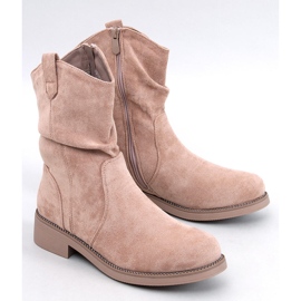 Vashtis Bottines plates en daim kaki beige 1