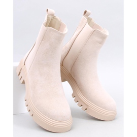 Swanson Bottines Chelsea montantes beiges 1