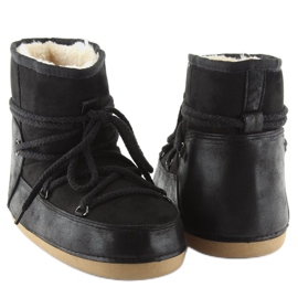 HW9500 Bottes de neige lune noire le noir 1