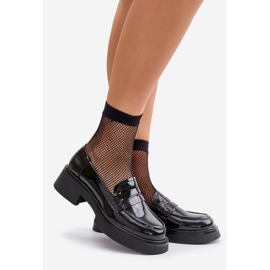 S.Barski Mocassins vernis Mocassins pour femmes D&amp;A JC42-62 Noir 1