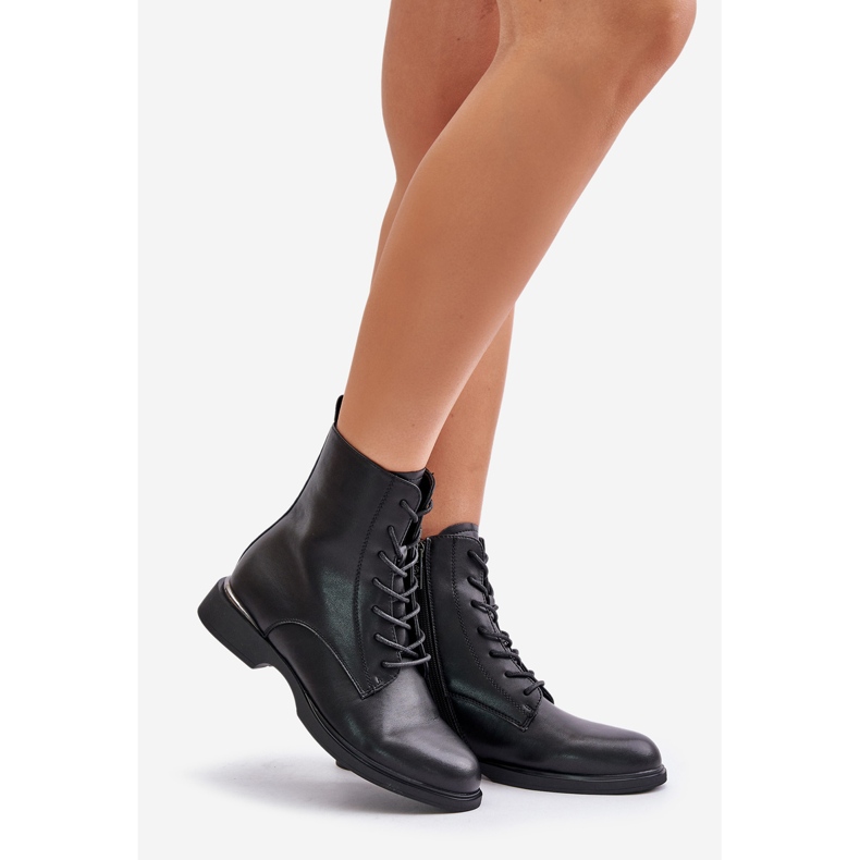 Bottes de travail isolées pour femmes en cuir naturel Vinceza 66691 noir 1