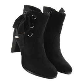 Bottines noires à talons C100 noir 2