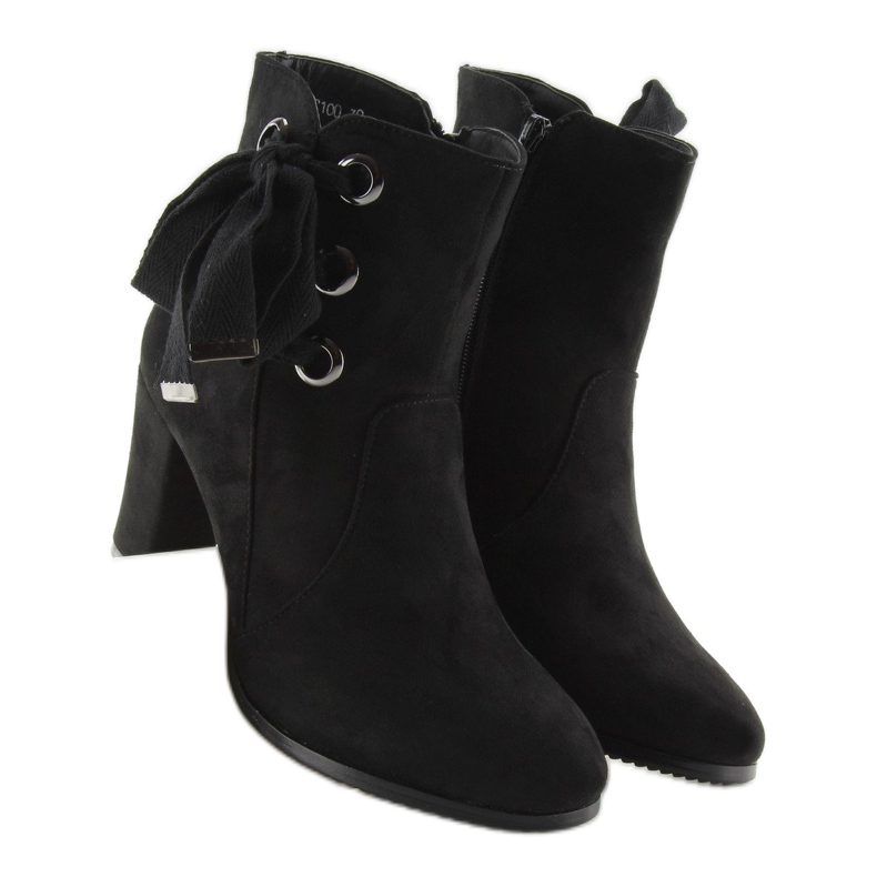 Bottines noires à talons C100 noir le noir 2