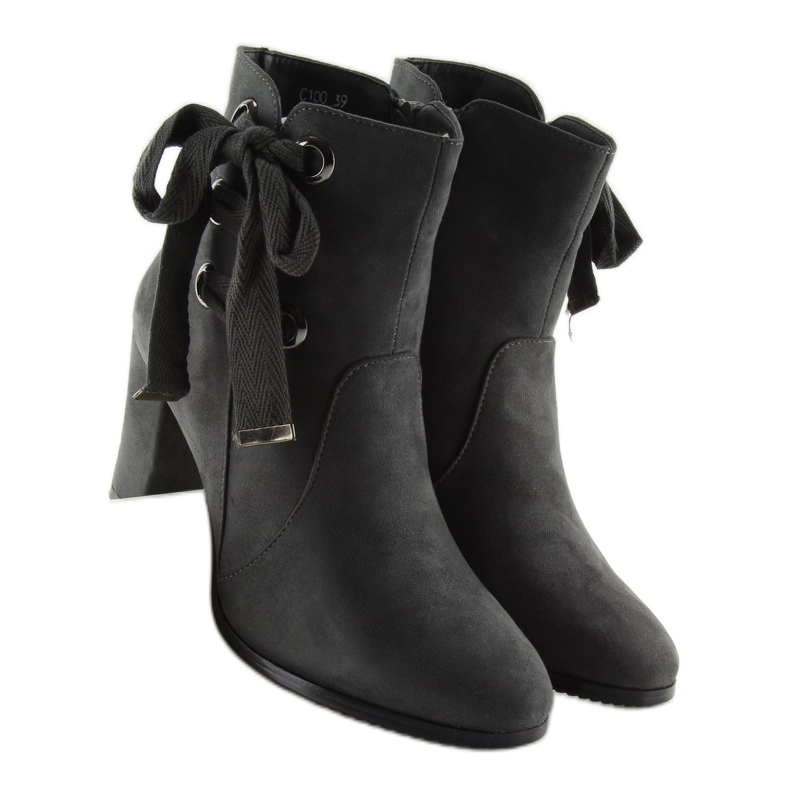 Bottes à talons C100 gris gris 2