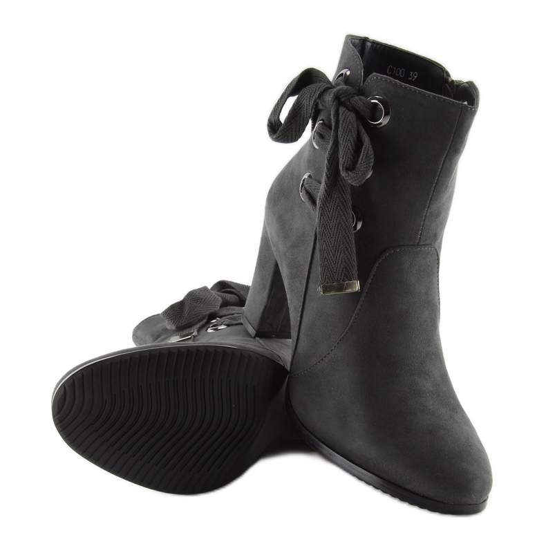 Bottes à talons C100 gris gris 1