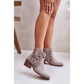 Bottines Daim Ajourées Lewski Shoes 3170/2 Cappucino beige 6