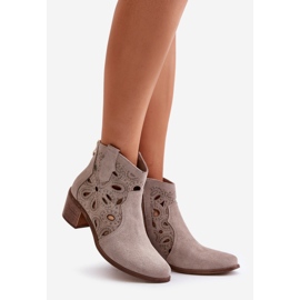 Bottines Daim Ajourées Lewski Shoes 3170/2 Cappucino beige 5