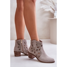 Bottines Daim Ajourées Lewski Shoes 3170/2 Cappucino beige 7
