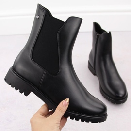 Bottines Chelsea isolées pour femmes, noires, Potocki 12418 1