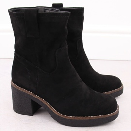 Bottines en daim pour femmes, noires, Potocki 51302 le noir 2
