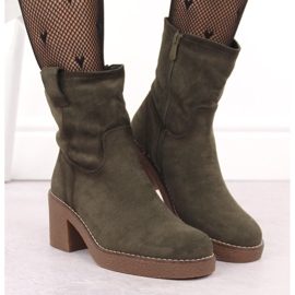 Bottines en daim pour femmes, vertes, Potocki 51302 6