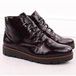 Bottines vernies bordeaux pour femme Rieker 44902-35 rouge 2 Bottines vernies bordeaux pour femme Rieker 44902-35 rouge 2