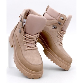 Bottines trappeur Mathen Kaki beige 1