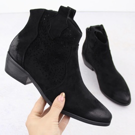 Santiags isolées femme, noir Potocki SZ12189 1