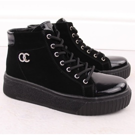 Filippo DBT6483 baskets femme en cuir noir le noir 2