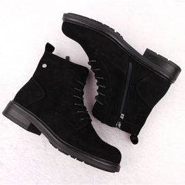 Bottines en daim noir pour femmes de Sergio Leone BT590 le noir 2
