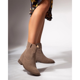 BUTDAM Bottines compensées Kwk, cuir suédé beige 1