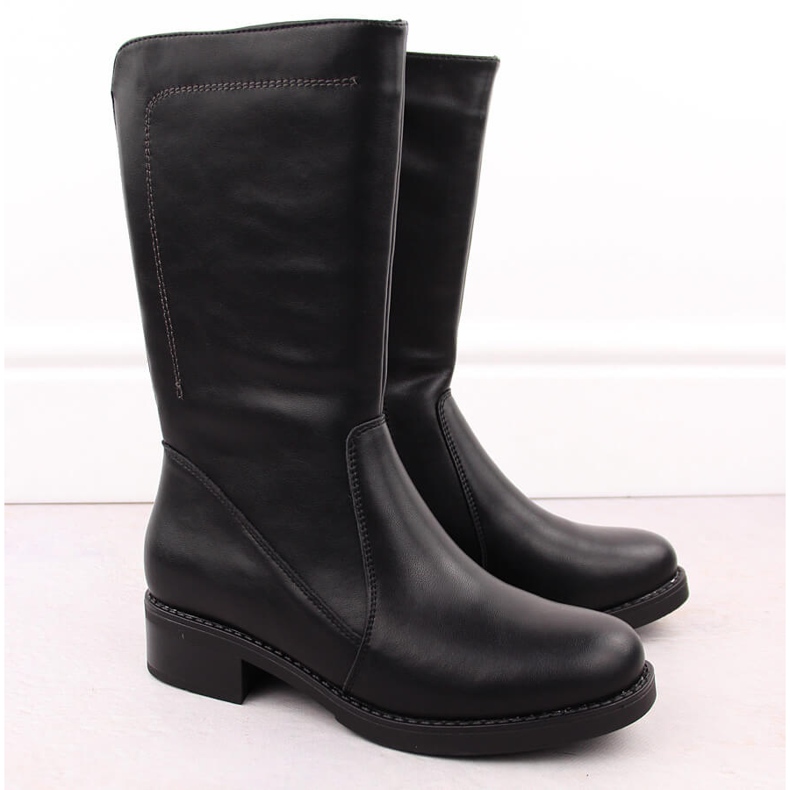 Bottines pour femmes en cuir noir de Sergio Leone BT287-S 1