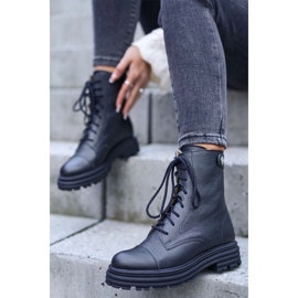 Baggies femme en cuir noir Butdam WOR1 le noir 2