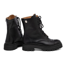 Baggies femme en cuir noir Butdam WOR1 1