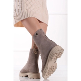 Sac femme en daim beige Butdam WOR1 2