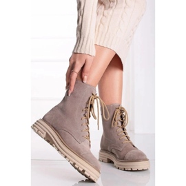 Sac femme en daim beige Butdam WOR1 3