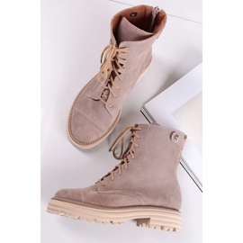 Sac femme en daim beige Butdam WOR1 4