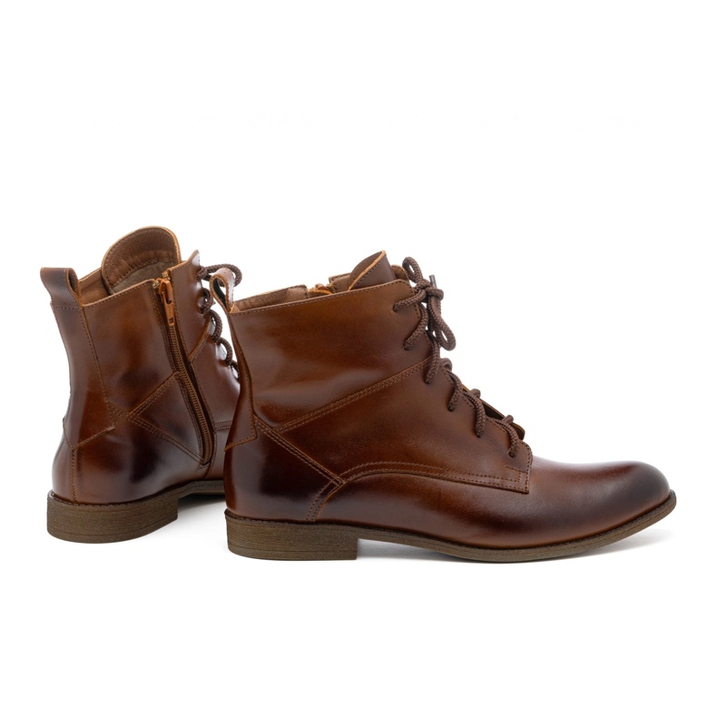 BUTDAM Bottines à lacets en cuir Trw, face marron brun 1